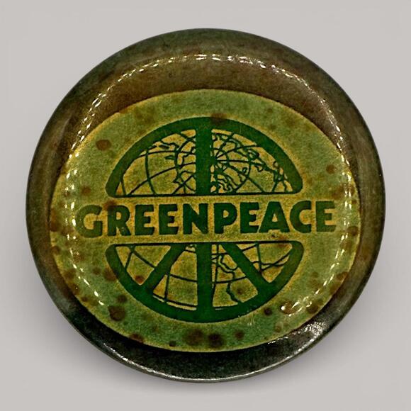Other - Vintage Greenpeace Pin Ecology Globe Badge 1970s Environmentalist Button Pinback